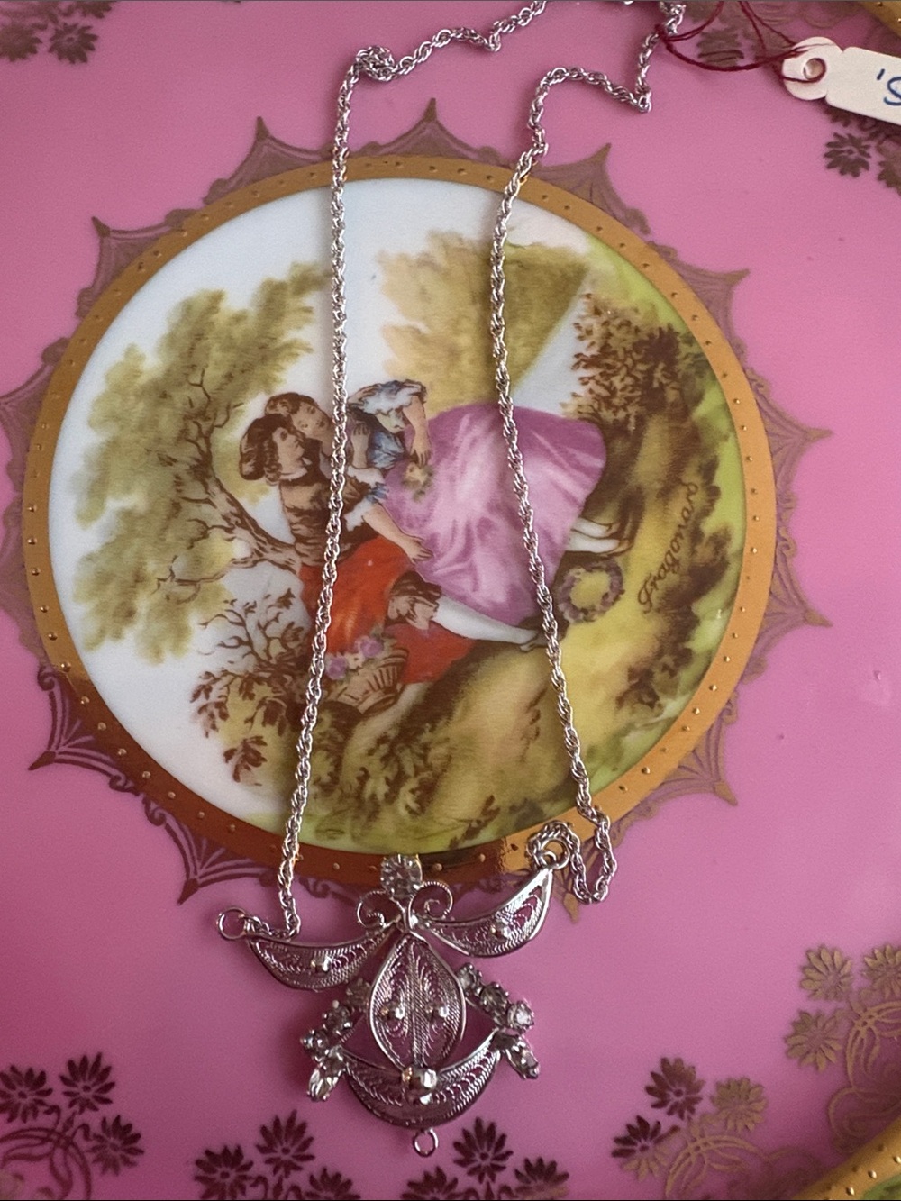 Sterling Sliver Pendant Necklace - Vintage